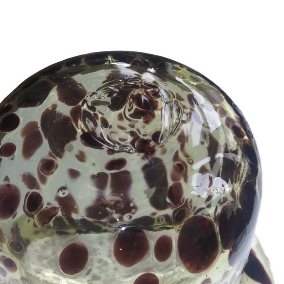 Vintage Tortoise Shell Handblown Murano Glass 4 Inch Votive Mini Candle Holder - Picture 6 of 8